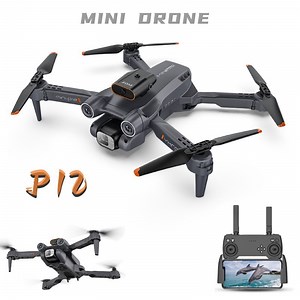 [Hot Item] 2025 New P12 Mini Drone 4K Dual Camera Obstacle Avoidance Optical Flow Positioning RC Drones Aerial Photography Helicopter Toys Gifts