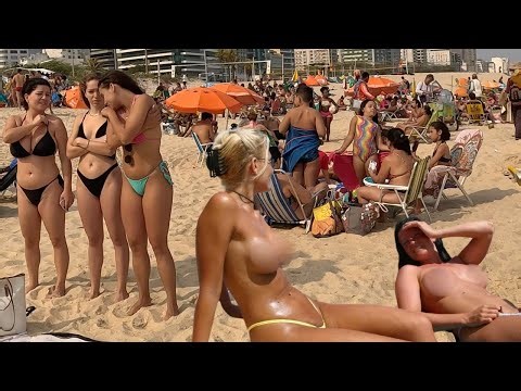 😱 Is This Paradise?! LIVE 4K Beach Walk in Brazil | Copacabana + Leblon Tour 🌴