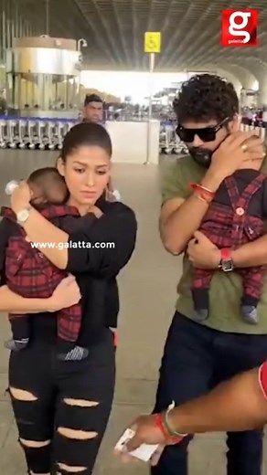 Galatta Media on Instagram: "#WikkiNayan spotted at the airport with their adorable babies❤️ @wikkiofficial #Nayanthara #VigneshShivan #Galatta"