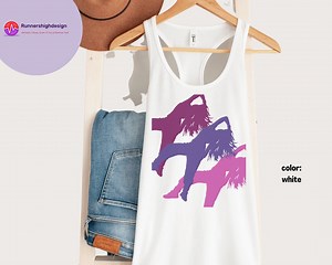 Zumba Dance Class Tank Top, Vibrant Zumba Shirt, Triple Dancer Pose in Dusky Purple, Violet, Pink, Ideal Gift for Dance Lover, Fitness Buddy - Etsy UK