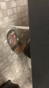 Girl has quick liquid diarrhea in public toilet