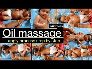 Oil massage //step by step process in Indian style //uses of baby body massage