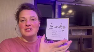 Laundry Room Sign, Washing Room Desk Decor, Laundry Fluff Fold Spin Dry Sign, Farmhouse Shelf Decor, 01