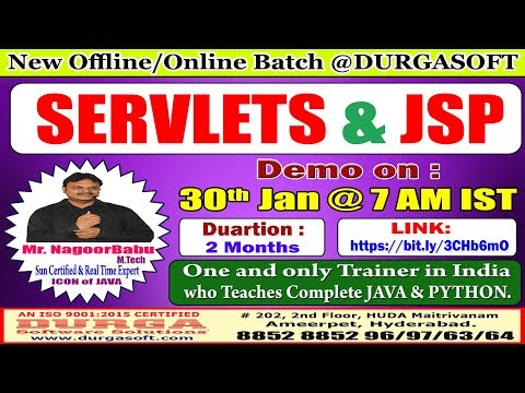 SERVLETS & JSP Offline/Online Training @ DURGASOFT