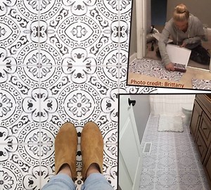 Tile Sticker Kitchen, Bath, Floor, Wall Waterproof & Removable Peel N Stick: A72 Black/white - Etsy