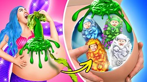 I'm Pregnant With Quadruple Element Babies 🤩 Mermaid Pregnancy Struggles 🌈 | Pregnancy Stories by Zoom Zoom | Zoom Zoom