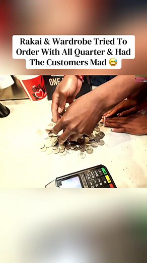 Rakai & Wardrobe: Customer Pays with Quarters at Raising Canes