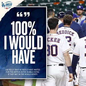 "You would have waited for the #Astros to come through the lobby of the bubble hotel?” Joe Kelly: 100% I would have. 😂😂😂😂😂😂 | Houston Texans Houston Rockets Everything