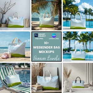 Weekender Bag Mockup | Bag Mockup | Mockup Bundle | Beach Tote Bag | Travel Bag - Etsy