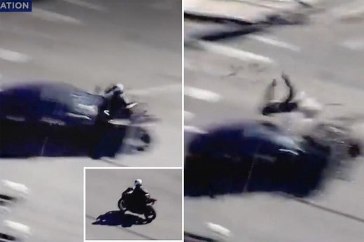Motorcyclist fleeing LAPD dies in head-on crash broadcast live on TV
