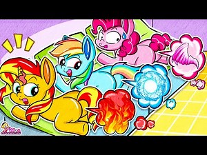 MY LITTLE PONY Funny Stories: Why Does Elements Fart? | MLP Got Sick