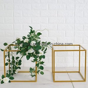 [Hot Item] Light Gold Metal Flower Stand Rack Tall Indoor Outdoor Gold Metal Column Plant Stand Holder