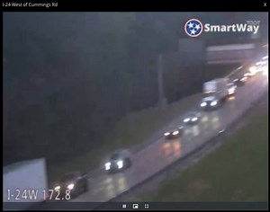 Chattanooga- A truck crash being cleared on I-24 eastbound near...