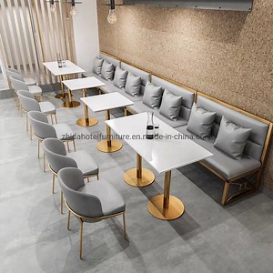 [Hot Item] Wholesale Luxury Gold Metal Restaurant Marble Table and Chair