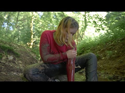 A muddy walk in sweater and leather pants #wam