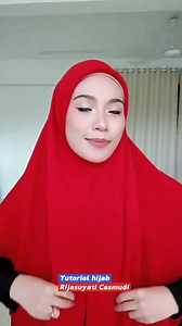 Tutorial hijab Segiempat jumbo syar'i menutupi bagian depan | Rija Suyati Casmudie