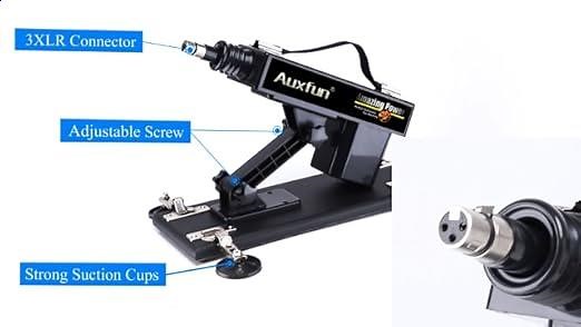 Auxfun Sex Machine with 3.5 Inch Suction Cup Adapter