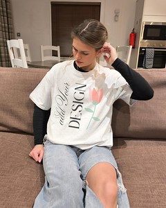 T Shirts-oversized Mockup Ash Grey | Tee Mockup | Print on Demand Apparel | Instant Download - Etsy Australia