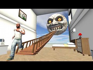 Franklin Found Longest Stairs to Scary Moon in Indian Bike Driving 3D
