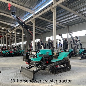 [Hot Item] Comfortable Seat Small Excavator Operation Wasteland Reclamation Long Maintenance Interval 50HP Medium Crawler Tractor