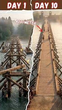 Caesar Built a 400-Meter Bridge in 10 Days. Here’s How 🤯 #engineering #ancientrome #ancienthistory