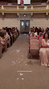 Check out the #Bride entrance. her wedding dress was gorgeous! #WeddingVenue #Weddingday #weddinginspiration | Tristan Stuart Visuals
