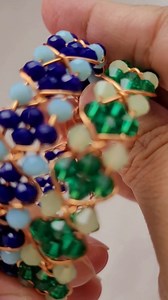 Rhombus bracelet 🔶 Cuff bangle | Bead Jewelry | crystal | guide | Lan Anh Handmade