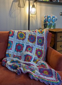 Lace African Flowers Afghan Crochet Pattern – Instant PDF Download