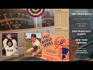 1962 Oct 08 • SFG/NYY • World Series G4 • San Francisco Giants vs New York Yankees - Baseball Radio