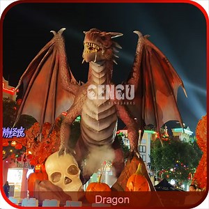 [Hot Item] Halloween Animatronic Model Huge Western Dragon for Festival Decoration