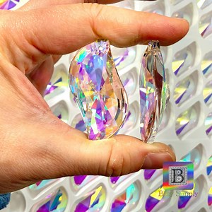 50mm Large AB Swing Crystal, 2-inch Faceted Wavy Teardrop, Aura Crystal Chandelier Components, Suncatcher Prism, Fully Leaded Crystal BH55 - Etsy Canada