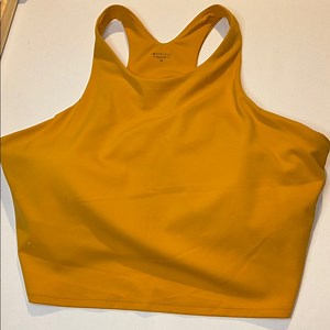 Athleta women’s sports bra 2X Mustard NWOT