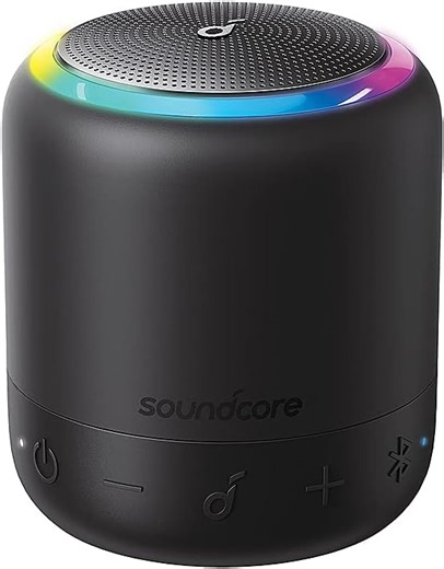 Amazon.com: soundcore Mini 3 Pro 便攜式揚聲器系統 - 黑色 - 無線局域網 - 可充電電池 : 電子