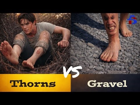 Thorns vs 12KM Gravel Road — Painful Barefoot Walking Challenge