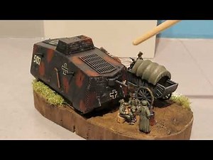 Emhar 1:72 WW1 German A7V and Diorama