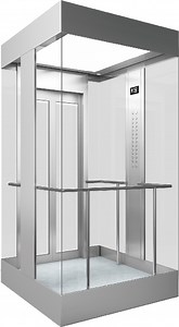 [Hot Item] Transparent Panoramic Elevator with Stainless Steel Frame for Office Building Sleek Appearance