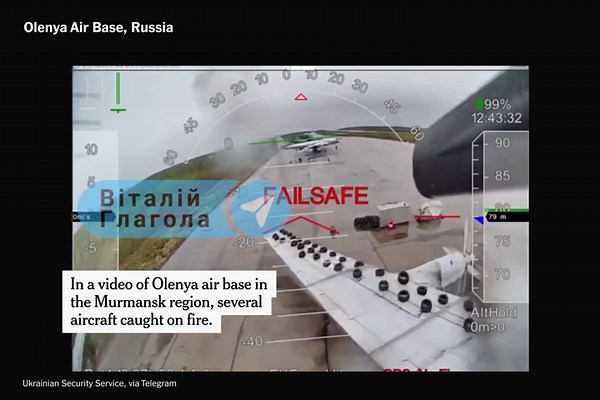 Large-Scale Ukrainian Attack Targets Air Bases in Russia