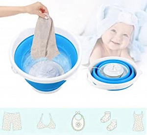 Portable Washing Machine, Automatic Electric Roller Folding Barrel USB 5V Portable Ultrasonic Turbine Washer for Camping Dorms College Rooms