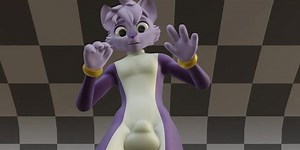 [3D Furry Macro] Purple Cat Growth Test HQ by Ducky (Catherine Parris)