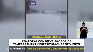 Un fuerte temporal azota Dakota del Norte dejando hasta un metro de nieve