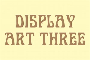 Display Art Three Font, a Font by GG Design