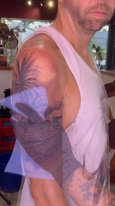 Palms, ocean and sunset #palme #palm #palmtrees #palmera #palmier | Los Santos Tattoo Tulum