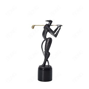 [Hot Item] Modern Abstract Bronze Golf Player Sculpture for Decor or Trophy