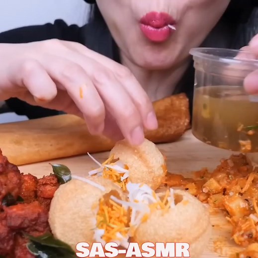 Ghee roast cauliflower cuttack dahi bara alu dum (asmr eating sounds) no talking | SAS-ASMR Part 1 | Sas Asmr