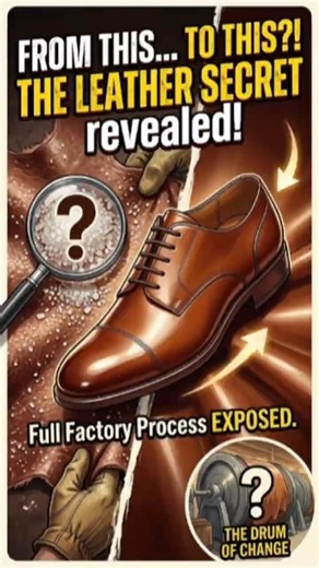 From Raw Skin to Luxury Leather Shoes – The SHOCKING Factory Secret EXPOSED! 🐄👟 #factoryproducts