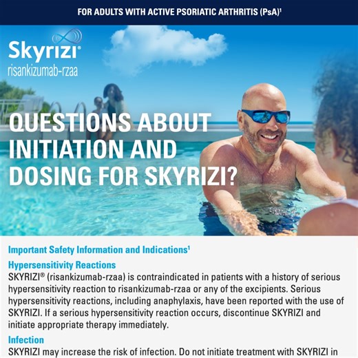See Full Prescribing Info & Medication Guide: @skyrizi_us or visit bit.ly/SkyriziPI. Learn more about SKYRIZI dosing and initiating treatment. | Skyrizi® (risankizumab-rzaa)