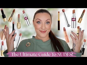 THE 20 BEST LUXURY NUDE LIPSTICKS | Swatching ALL Of The BEST Luxury Nudes!