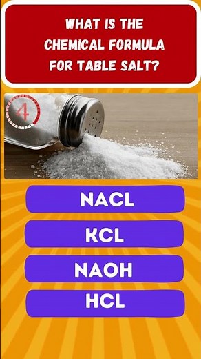 What is the chemical formula for table salt?