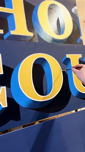 17K views · 3.1K reactions | New new for Holly Court arcade over in Midsomer Norton!  Had complete free reign on this one, the only request was blue be involved! Looking forward to seeing it installed soon. #signwriter #signpainter #handletter #handpainted #satisfying @filipegrimaldi | Tozer Signs | Facebook