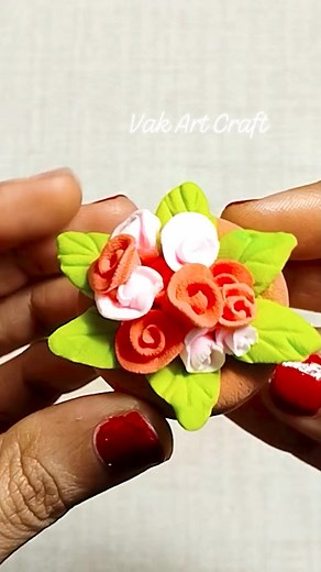 1.7K views · 18 reactions | DIY Miniature Flowers Clay Craft #diy #flowers #claycrafts #clayart #foamclay #airdryclay #miniatures #vakartcraft #fbreels | Vak - Art & Craft | Facebook